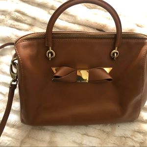 Ted Baker Chestnut Brown\Tan Crossbody Bow Bag